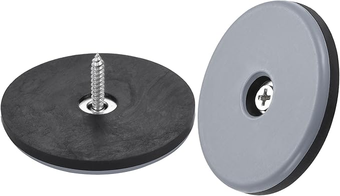 uxcell 50mm Furniture Feet Slider Glides Screw-in Chair Leg Protector Pads PTFE 12pcs by uxcell