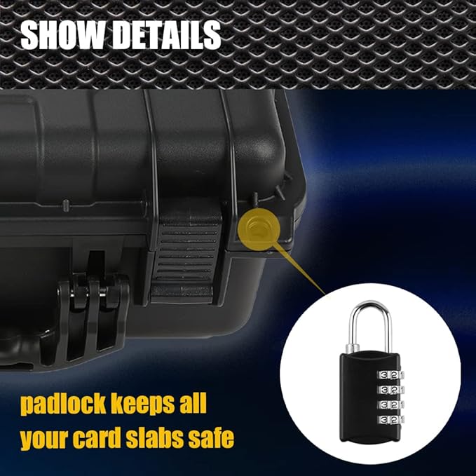 G-PLUS Graded Card Storage Box Compatible with BGS PSA SGC FGS Weatherproof Graded Sports Trading Cards(Large, Black) - Image 3