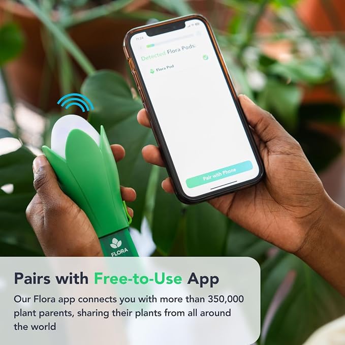 Flora Pod AI-Powered Smart Plant Monitor | for Indoor or Outdoor Plants | Personalized Alerts for Moisture, Temperature, Humidity, and Light - Image 6