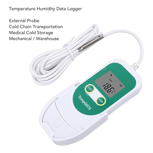 TOPINCN Digital Temperature Humidity Data Logger, USB Temperature Humidity Data Logger Recorder PDF CSV, External Probe for Storage and Cold Chain Logistics - Image 8