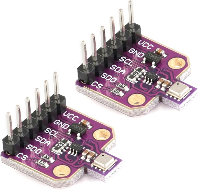 2Pcs BME680 Digital Temperature Humidity Sensor Module Board Pressure VOC Gas 4 in 1 Sensor High Precision Environmental Monitoring Sensor DC 5V SPI IIC for Arduino Raspberry Pi ESP8266 by Unknown