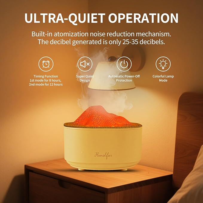 Portable 1500ml Small Cool Mist Humidifier,USB Personal Desktop Humidifier for Office Room, Bedroom,Top-Fill 7 Colors LED Night Light humidifiers, 2 Mist Modes, Super Quiet (White) - Image 2