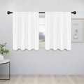 Easy-Going Rod Pocket Blackout Curtains for Bedroom, Room Darkening Window Curtains for Living Room, Thermal Insulated Noise Reduction Solid Window Drapes, 2 Panels(42x36 in, White) by Easy-Going