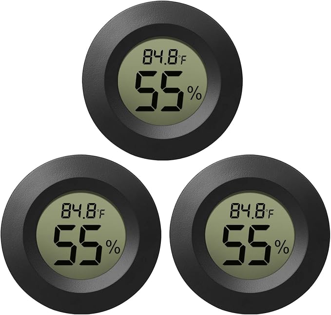 EEEKit Hygrometer Thermometer, 3 Pack LCD Monitor Indoor Humidity Meter, Outdoor Weather Temperature Gauge for Home Office by EEEkit