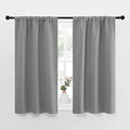 NICETOWN RV Blackout Curtains for Camper Windows, Short Room Darkening Drapes for Kitchen, Home Decoration Thermal Insulated Blackout Blinds for Small Windows (Silver Grey, 2 Panels, W29 x L40) by NICETOWN
