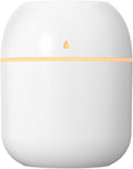 Mini USB Humidifier - Large Capacity, Ultra-Quiet 20dB, 2 Modes (Continuous/Intermittent) with Anti-Dry Burn & Night Light, Nano Mist for Room/Car/Office Desk (<10㎡) (White, 220ml) by Unknown