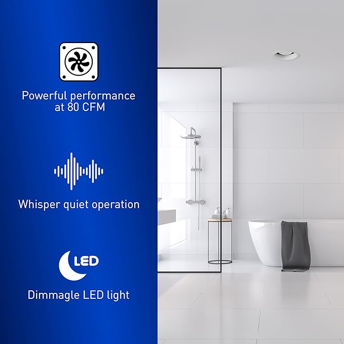 Panasonic FV-08VRE2 WhisperRecessed 80 CFM Bathroom Fan, Black - Image 4