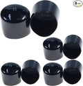 Acocony 2 Inch Rubber Cap Round Rubber End Caps PVC Flexible Protector Plastic Plugs for Round Holes Black Pack of 8 by Acocony