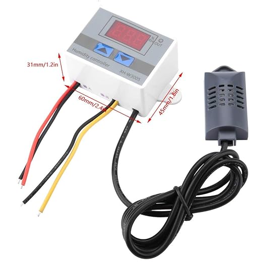 Digital Humidity Controller, XH-W3005 Digital Hygrometer Switch Controller 12V / 24V / 220V, Humidity Range 00%~99% RH(12V) - Image 6