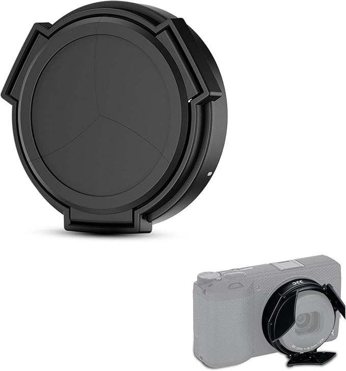 JJC Auto Open and Close Lens Cap Cover for Ricoh GR IV GRIV GR4 HDF Monochrome Digital Camera, Dustproof and Anti-Scratch Lens Protector with No Vignetting, Accessories for Ricoh GR 4 by JJC