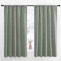 NICETOWN Window Curtains Blackout Drapes - Thermal Insulated Solid Rod Pocket Blackout Curtains/Draperies for Living Room (Greyish Green, One Pair, 52 by 63-Inch) by NICETOWN