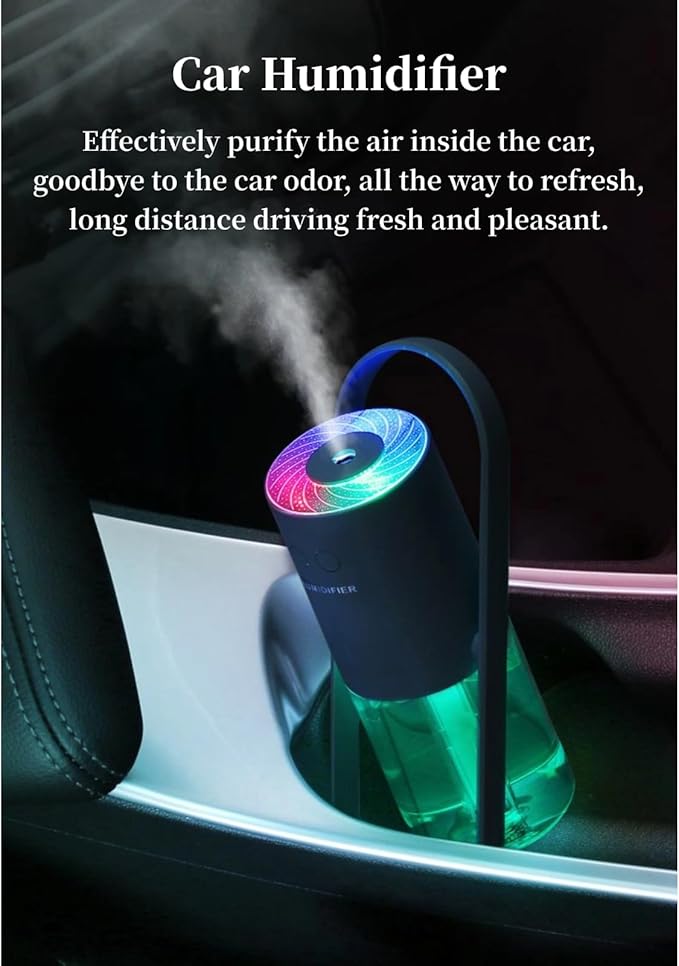 Portable Mini Humidifier, Compact 360° Rotating Cool Mist Air Humidifier Automatic Shutdown for Office for Home for Travel (#3) - Image 7
