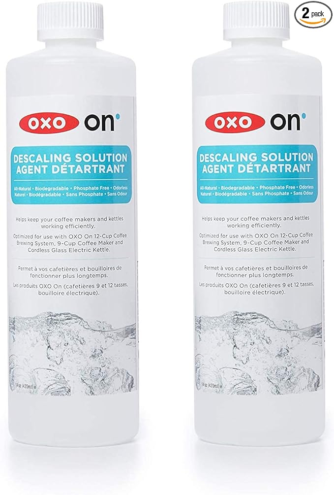OXO All-Natural Phosphate-Free Descaling Solution, 14 Fl Oz (2 Pack) by OXO