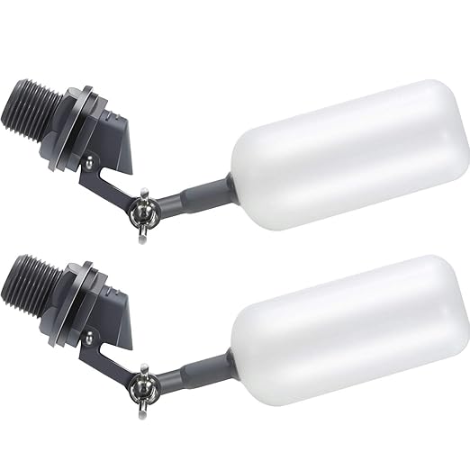 meekoo Float Ball Valve, 1.57 Inch Male Automatic Fill Feed Humidifier Tank Water with Adjustable Arm for Ponds, Livestock Water Trough, Aquariums, Aquaculture, Hydroponics and Reservoir(2 Pack) by meekoo