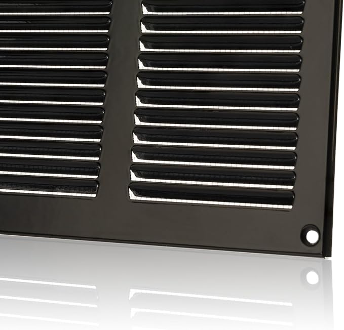 10x4 inch (Duct Opening) Vent Cover - Black Ventilation Covers for Wall and Ceiling - Metal Return Grille - HVAC AC Air Vents Register for Indoor and Outdoor Use with Mesh - Image 4