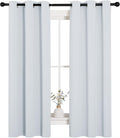 NICETOWN Room Darkening Draperies Curtains Panels, Window Treatment Thermal Insulated Grommet Room Darkening Curtains/Drapes for Bedroom (Greyish White, 2 Panels, 34 by 63) by NICETOWN