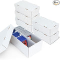 6 Pack Trading Card Storage Box - 2 Rows Divided Cardboard Case, Compatible with Top Loader One Touch for Sports Card Storage by Unknown