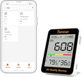 Temtop CO2 Monitor Indoor Air Quality Monitor with BLE App Connectivity, Portable CO2 Meter, CO2, Temperature, Humidity for Home, Office, or School by Temtop