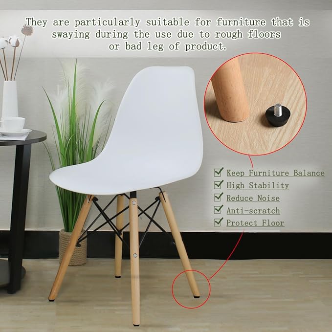 uxcell M6 x 10 x 20mm Furniture Glide Leveling Feet Adjustable Leveler Floor Protector for Chair Sofa Leg 20 Pack - Image 6