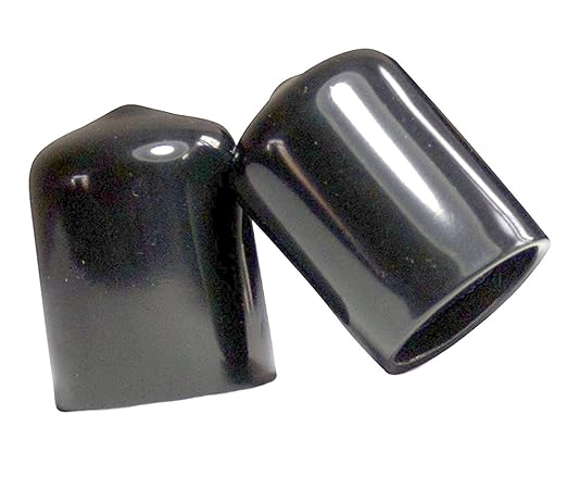 (Pack of 25) Caplugs: 7/8" to 15/16" Round Black Vinyl Flexible End Cap Bolt Screw Rubber Thread Protector Safety Cover | for 0.875 Inch Pipe Post Tubing Rod OD Protective Cover. - Image 2
