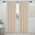 Easy-Going Rod Pocket Blackout Curtains for Bedroom, Room Darkening Window Curtains for Living Room, Thermal Insulated Noise Reduction Solid Window Drapes, 2 Panels(34x84 in, Beige) by Easy-Going