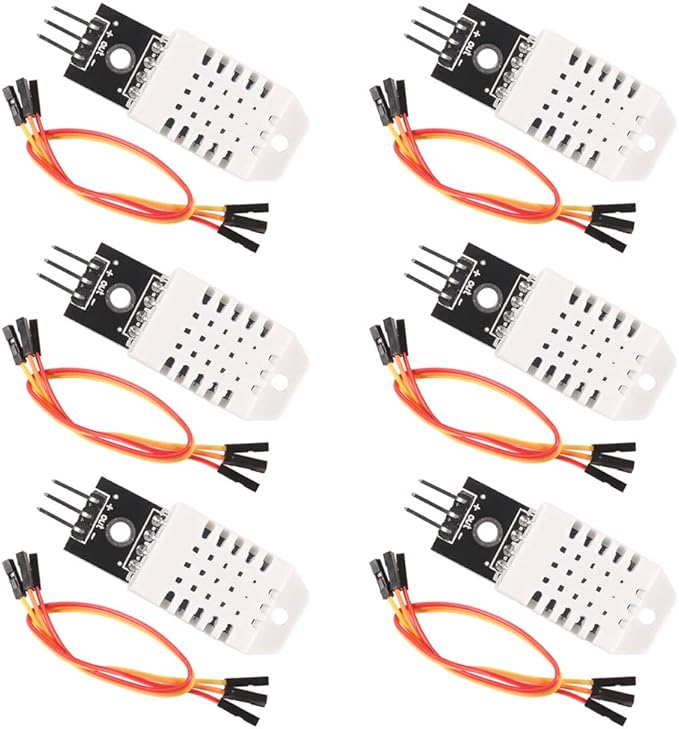 6pcs DHT22/AM2302 Digital Temperature and Humidity Sensor Module Temperature Humidity Monitor Sensor Replace SHT11 SHT15 for Arduino Electronic Practice DIY (DHT22) by ACEIRMC