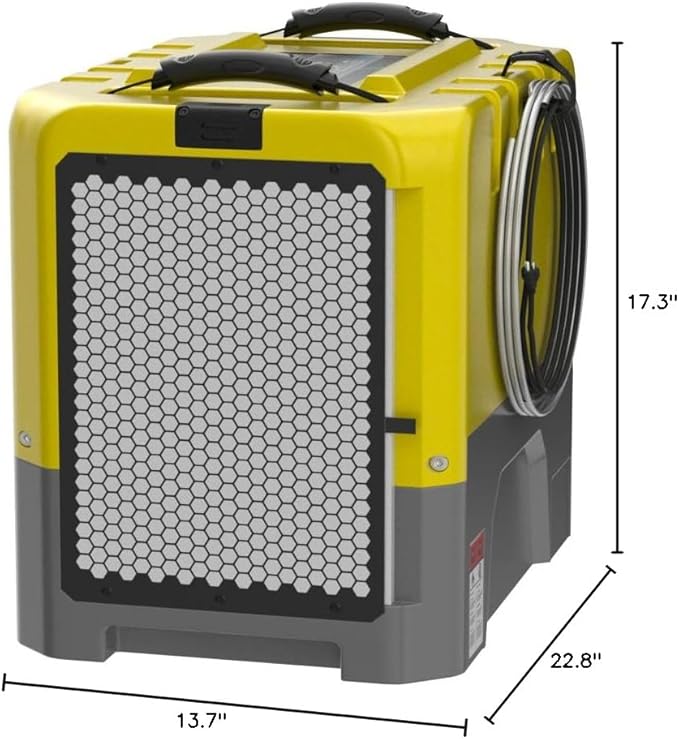 ALORAIR 180PPD Commercial Dehumidifier for Crawl Space & Basement, Wi-Fi APP Controls with Pump, Capacity up to 85 PPD at AHAM Condition, for Large Space, Job Sites, Yellow - Image 9