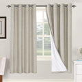 H.VERSAILTEX 100% Blackout Curtains for Bedroom Thermal Insulated Linen Textured Curtains Heat and Full Light Blocking Drapes Living Room Curtains 2 Panel Sets, Cobblestone, 52x72 Inch by HVERSAILTEX