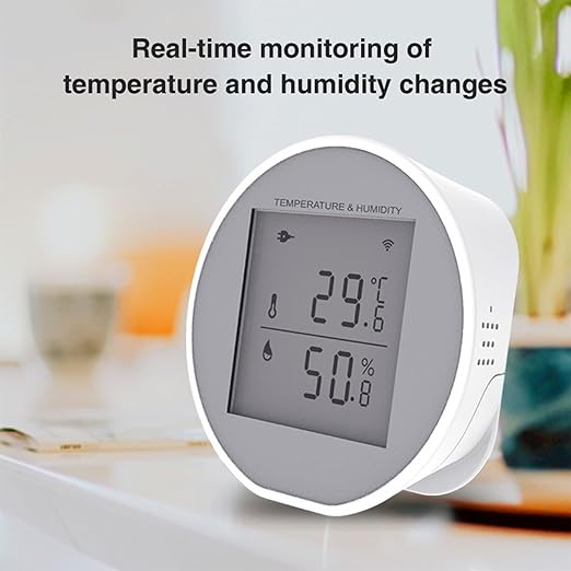 Wengart WiFi Temperature Humidity Sensor WSD400H,2.4GHz Tuya App,Indoor LCD Thermometer Hygrometer,Compatible with Alexa,Google Assistant - Image 3