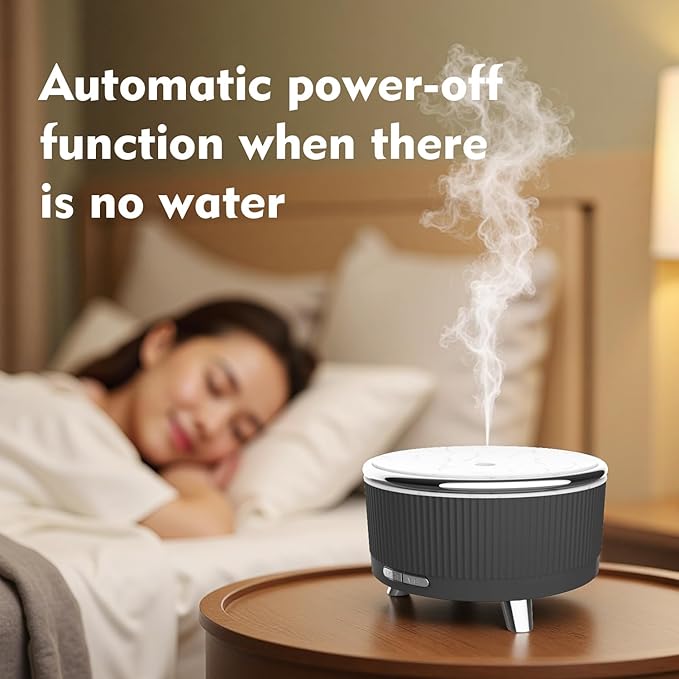 500ML Essential Oil Diffuser: Ultrasonic Aroma Diffuser with Remote Control for Spa Hotel Yoga Room - Humidifier for Bedroom with 7-Color Night Lights & Auto Shut-Off for Nursery/Women Home Relaxation - Image 6