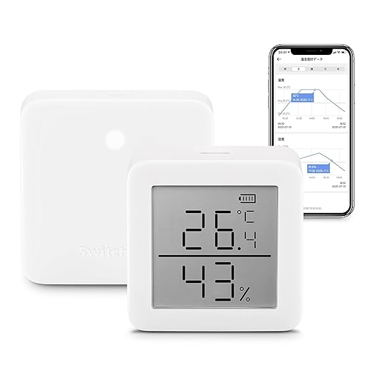 SwitchBot WiFi Hygrometer Thermometer with Hub, Dewpoint/VPD/Absolute Humidity Meter, Indoor Wireless Temperature Humidity Sensor Monitor with App Control, Compatible with Alexa, Google Home, IFTTT by SwitchBot