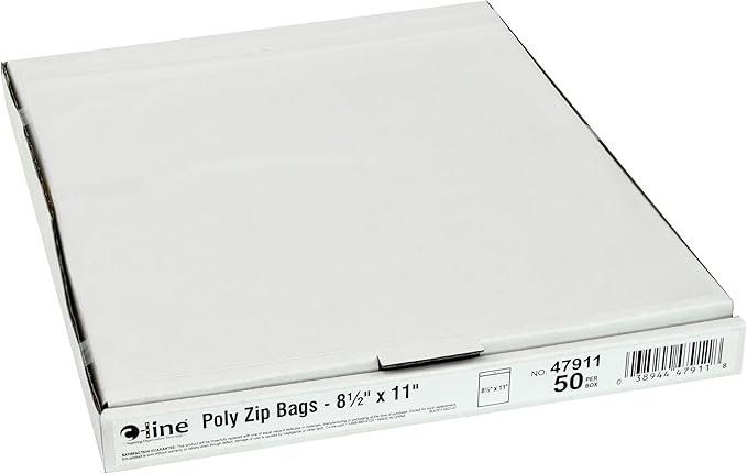 C-Line Heavyweight Industrial Poly Zip Bags, 8.5 x 11, 50/BX - Image 4