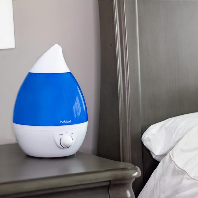 Habitat Cool Mist Ultrasonic Humidifier with Large 2.5L Tank, Whisper Quiet Humidifier with LED Light for Bedroom, 24 Hours of Continuous Mist, Blue (Pack of 1) - Image 7