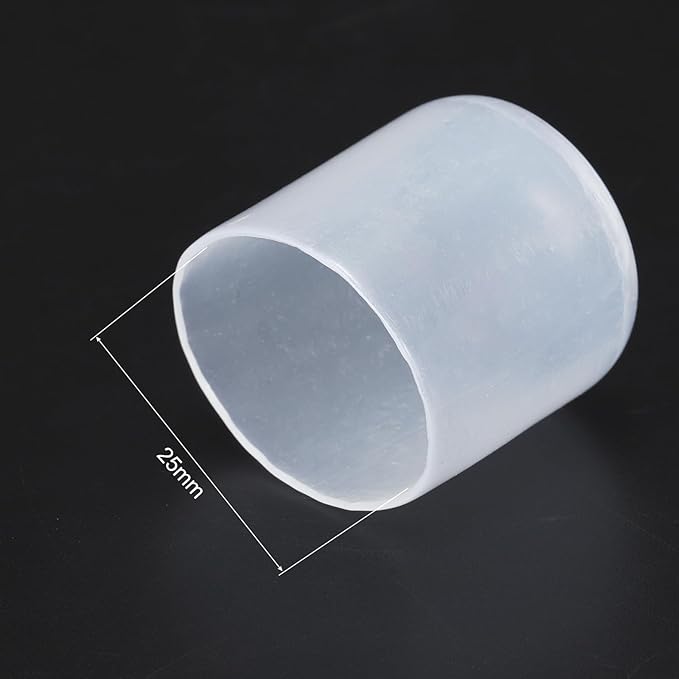uxcell 20pcs Rubber End Caps 25mm(1") ID Vinyl PVC Round Tube Bolt Cap Cover Screw Thread Protectors Clear - Image 3