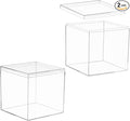 KissYou Large Acrylic Box With Lid Clear Display Boxes Acrylic Square Cube Jewelry Storage Contanier Home & Office Plastic Christmas Party Gift, Treats Boxes by KissYou