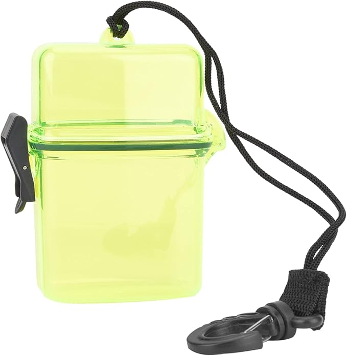 Keenso Diving Seal Box, 3 Colors Plastic Dry Box Transparent Waterproof Sealing Box Underwater Diving Sealing Box with Rope Hook by Keenso