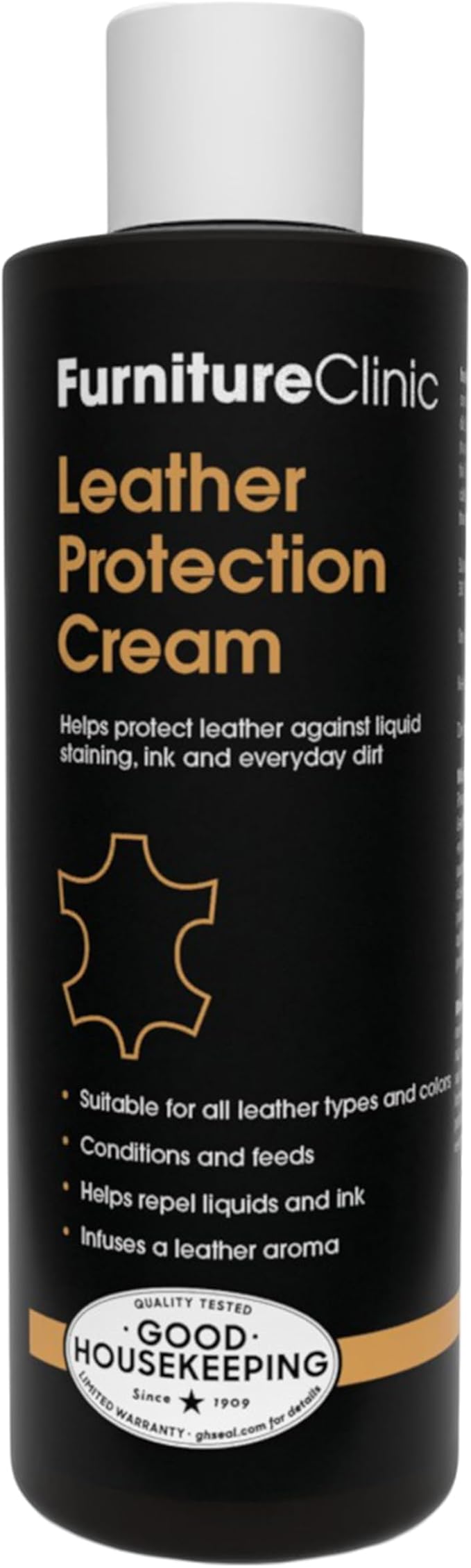 Furniture Clinic Leather Protection Cream | 2-in-1 Leather Conditioner & Waterproofing Protector for Furniture, Shoes, Car Seats & More | Prevent Stains While Nourishing | 8.5oz/ 250ml by FurnitureClinic