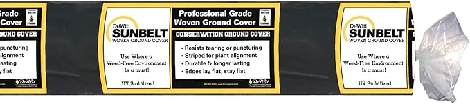 Dewitt 4-Pack Sunbelt Weed Barrier Fabric 3.2 oz, 6 x 300 Feet – Heavy-Duty Ground Cover Mat for Greenhouse Floors, Garden Rows, Raised Beds, Yard Gardening, and Outdoor Landscape Protection - Image 3