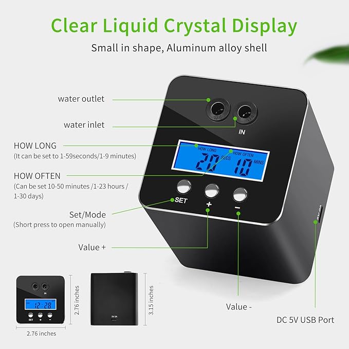 Reptile Mister System, Reptile Humidifier for Terrariums, auto Mister with 2 Spray Nozzles for Reptiles，Snakes,Frogs,Plants - Image 4