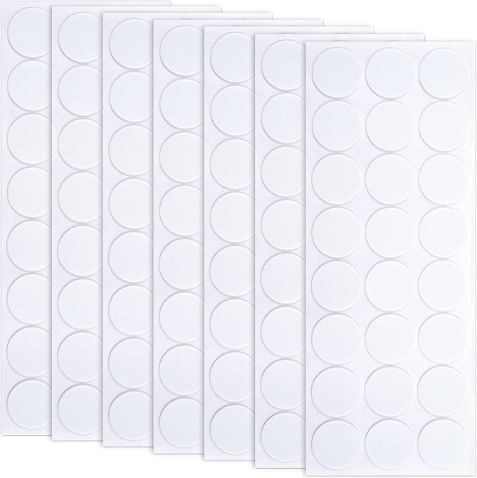160 Pcs Small Felt Furniture Pads, Self-Adhesive EVA Foam Dot Circles, Round Felt Furniture Stickers for Desks Drawers Vases Photo Frames Cabinets Doors Candlesticks - White (1.18") by Unknown