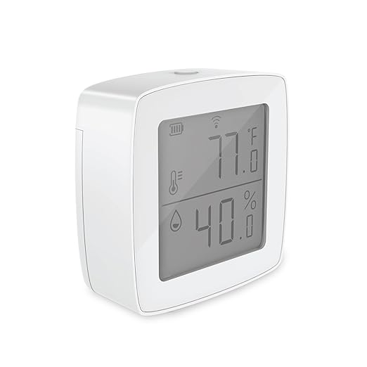 Feit Electric Smart Indoor WiFi Temperature and Humidity Sensor for Precision Environment Control, Wireless, Digital Remote App Control, Get Notification Alerts and No Hub Required - Temp/WiFi by FeitElectricCompany