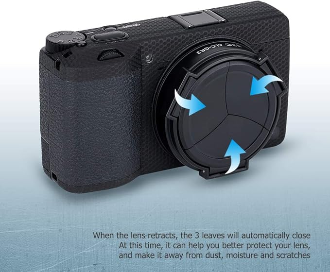 JJC Auto Open and Close Lens Cap Cover for Ricoh GR III GR III HDF GR3 GR3 HDF Digital Camera, Dustproof and Anti-Scratch Lens Protector No Need to Remove - Image 5