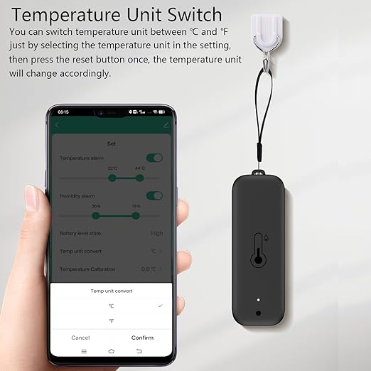 WiFi Thermometer Hygrometer: Smart Temperature Humidity Sensor with App Notification Alert, Data Storage Export, Calibrated Indoor Temperature Monitor, for Room Greenhouse Wine Cellar (2-Pack Black) - Image 6