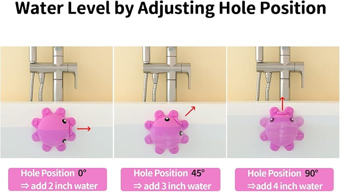Bathtub Overflow Drain Cover - Tub Overflow Drain Cover, Soak Bath, Spa Accessories - Adds Inches of Water for Deeper Bath (Silicone, Hot Pink) - Image 5