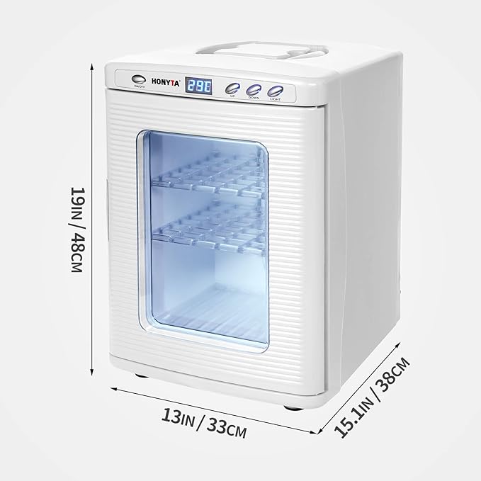 RYFT Incubators for Hatching Eggs, 25L Portable Reptile Scientific Lab Incubator with 5°C-60°C, 12V/110V Heating and Cooling for Small Reptiles (White) - Image 3