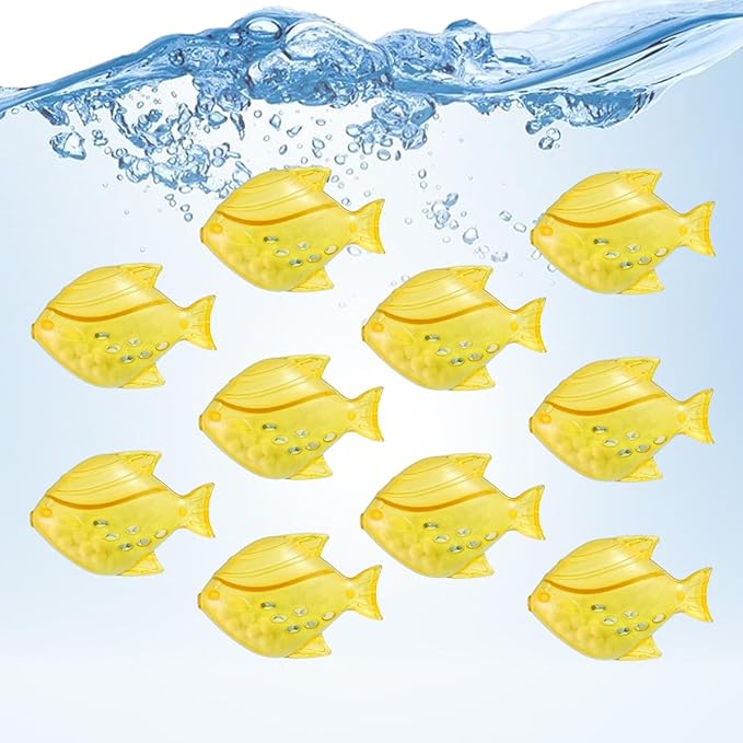 Humidifier Tank Cleaner, Raipoment 10PCS Universal Humidifier filters fish Compatible with Drop,Droplet, Warm&Cool Mist Humidifiers,Fish Tank[Keep The Water (Fish-yellow) by Raipoment