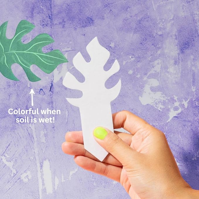 Biodegradable Soil Moisture Meter, Visual Reminder to Water Your Indoor Plants - Tool to fIx overwatering and Under-Watering houseplants (Monstera PlantDoc - 5 Pack) - Image 2