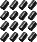 12 Pcs Round Rubber End Caps 1/2" (12mm) ID Vinyl Flexible Bolt Chair Foot Covers Screw Thread Chair Leg Protectors for Round Tubing Bolt Desk Chair Leg (Black) by Bonsicoky
