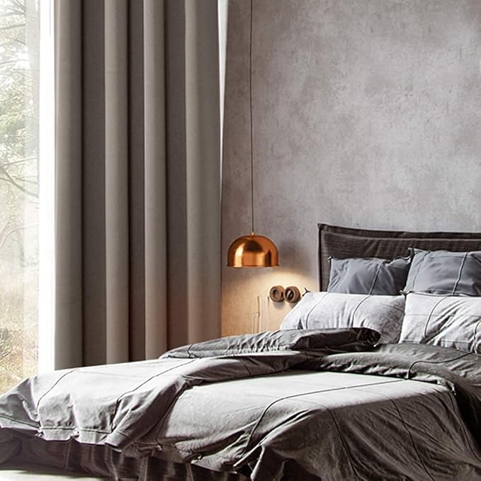 MYSKY HOME Blackout Closet Curtains for Bedroom, 84 Inch Long Thermal Insulated Room Darkening Door Curtains with Grommet Window Curtain for Living Room, 1 Curtain Panel, 42 x 84 Inch, Taupe - Image 2