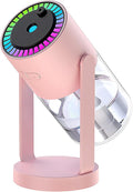 Portable Starry Sky Projection Humidifier, USB Mini Humidifier, 360° Rotating Nozzle, Colorful Lights, Anti-Clogging Technology, Ultra-Quiet Design, Suitable for Offices, Bedroom, Desktops. (02 Pink) by Unknown